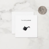 Carte de note Black Cat Mini Thank You (Devant/Arrière en situation)