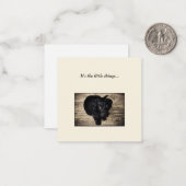 Carte de note Black Dog Mini Thank You (Devant/Arrière en situation)