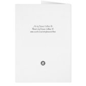 Carte de note blanche à fleur de cône rose (Dos)