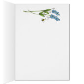 Carte de note blanche à fleur de cône rose (Intérieur (Droit))