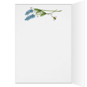 Carte de note blanche à fleur de cône rose (Intérieur (Gauche))