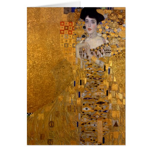 Carte de note blanche Adele Portrait Gustav Klimt (Devant)