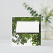 Carte de note blanche Arbre de vie personnalisable (Debout devant)