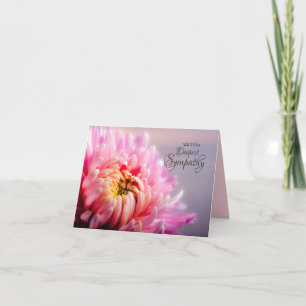 Carte de note blanche Chrysanthemum Sympathie la p