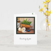 Carte de note blanche Cosmo Collection (Fleur jaune)