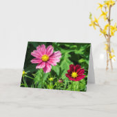 Carte de note blanche Cosmos (Fleur jaune)