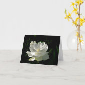 Carte de note blanche de fleur de gardénia (Fleur jaune)