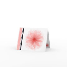 Carte de note blanche de fleurs de pêche