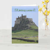 Carte de note blanche de Lindisfarne l'île sainte (Fleur jaune)