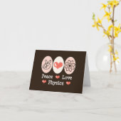 Carte de note blanche de physique Peace Love (Fleur jaune)