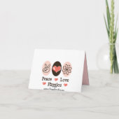 Carte de note blanche de physique Peace Love (Dos)