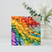 Carte de note blanche des cordons arc-en-ciel (Debout devant)