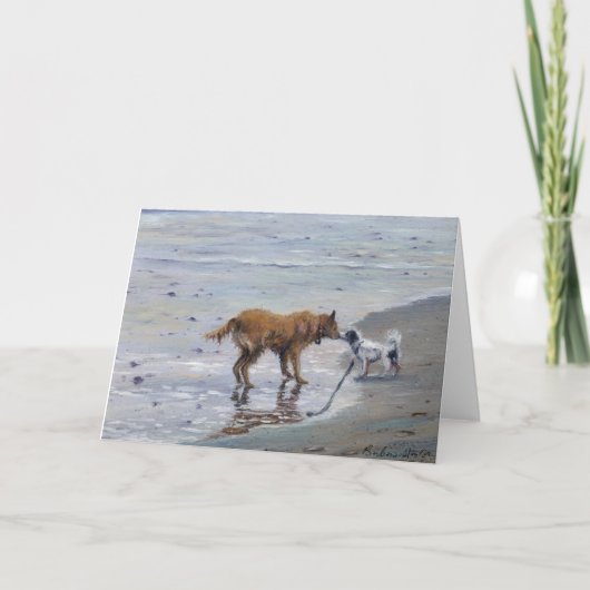 Carte de note blanche "Doggy Kisses" (Devant)