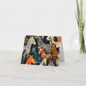 Carte de note blanche Exotic Jungle Safari Wild Ze (Dos)