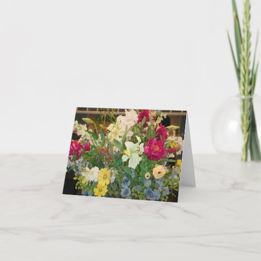 Carte de note blanche Fleurs de ressort (Devant)