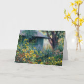 Carte de note blanche "Garden Delights" (Fleur jaune)