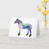 Carte de note blanche Gem Tone Horse (Fleur jaune)