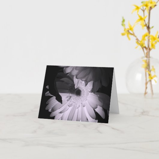 Carte de note blanche "Gerber Poetry" (Fleur jaune)