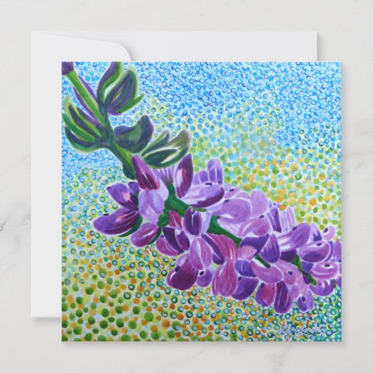 Carte de note blanche Lupine (Devant)