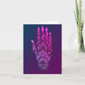 Carte de note blanche Mehndi Tattoo Art Design (Devant)