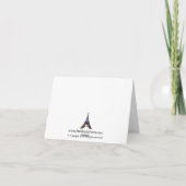 Carte de note blanche Mustache Gracias (Dos)