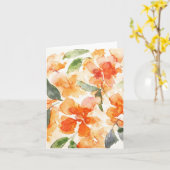 Carte de note blanche Orange Blossoms (Fleur jaune)