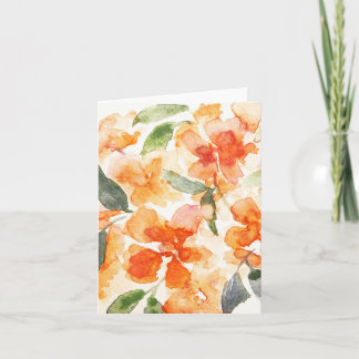 Carte de note blanche Orange Blossoms