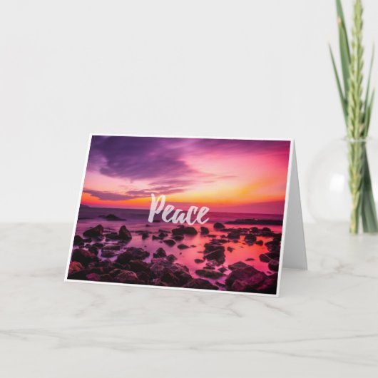Carte de note blanche Peace Inspiration (Devant)