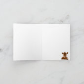 Carte de note blanche pour animal de ferme de vach (Intérieur)