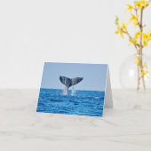 Carte de note blanche pour baleine (Fleur jaune)