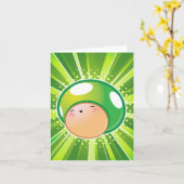 Carte de note blanche pour champignons extra-vie (Fleur jaune)
