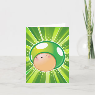 Carte de note blanche pour champignons extra-vie