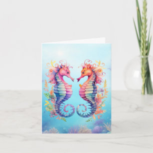 Carte de note blanche pour Cheval de mer Toutes le