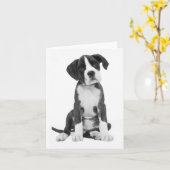 Carte de note blanche pour chien de boîte (Fleur jaune)