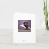 Carte de note blanche pour chien de chiot Brown La (Dos)