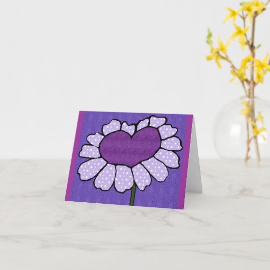 Carte de note blanche pour fleur cardiaque (Fleur jaune)