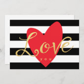 Carte de note blanche pour l'amour moderne (Devant / Derrière)