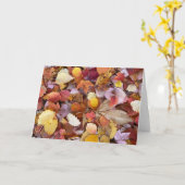 Carte de note blanche pour les feuilles d'automne (Fleur jaune)