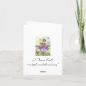 Carte de note blanche pour violettes sucrées (Dos)