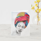 Carte de note blanche QUÉENIFICENT (Fleur jaune)