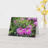 Carte de note blanche rose Rhododendron (Fleur jaune)