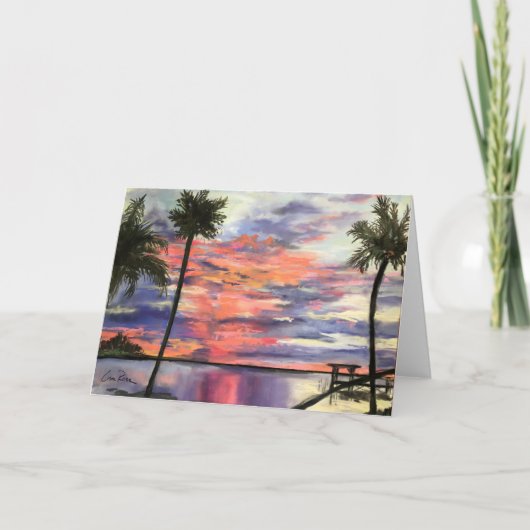 Carte de note blanche "Sebastian Sunrise" (Devant)