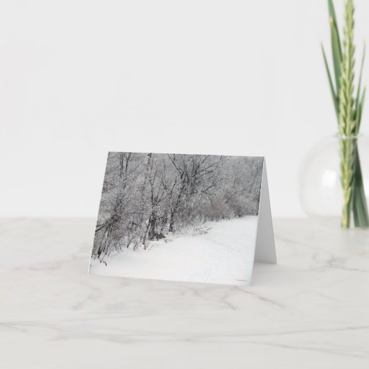 Carte de note blanche Snowy Woods (Devant)