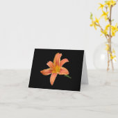 Carte de note blanche "Tiger Lily" (Fleur jaune)