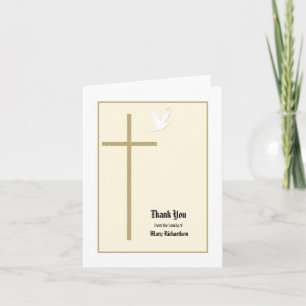 Carte de note Blank Christian Memorial Merci
