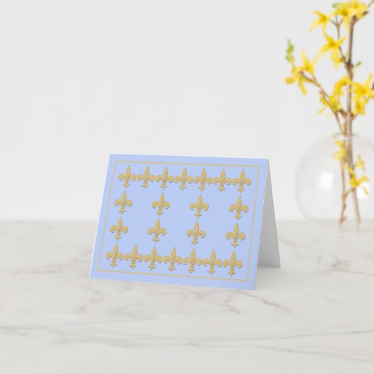 Carte de note bleu-clair avec la couleur (Fleur jaune)