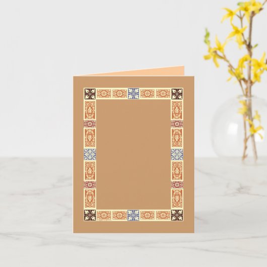 Carte de note bleue Brown (Fleur jaune)