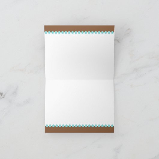 Carte de note bleue de hiboux (Intérieur)