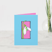 Carte de note bleue rose Snowdrop (Devant)