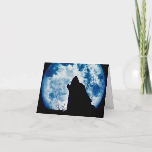 Carte de note Blue Moon Wolf (Devant)